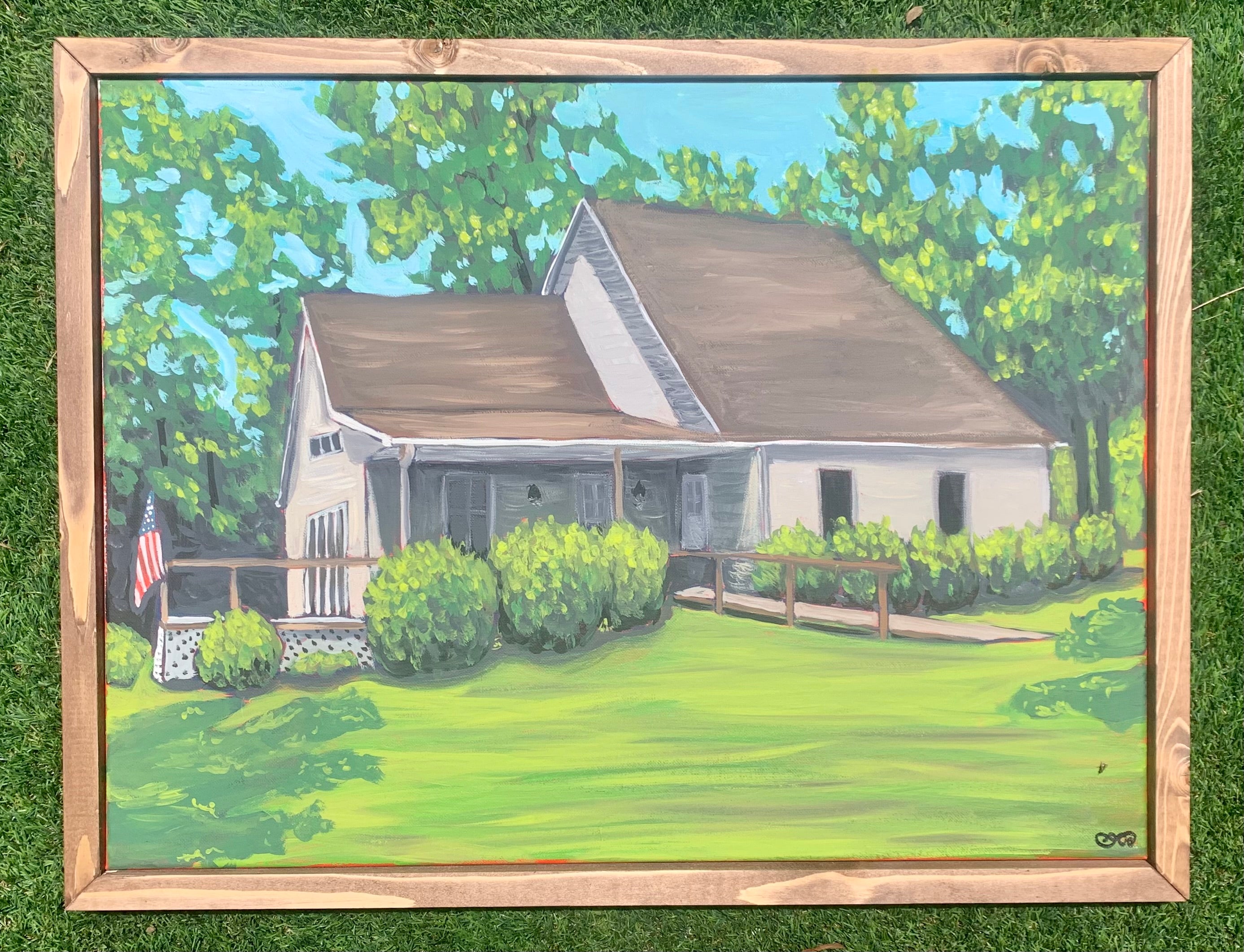 House sitting アクリル画　F3 House Commissions – Chelsea Lodge Art
